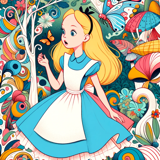 logo of Alice in Wonderland on the GPT Store