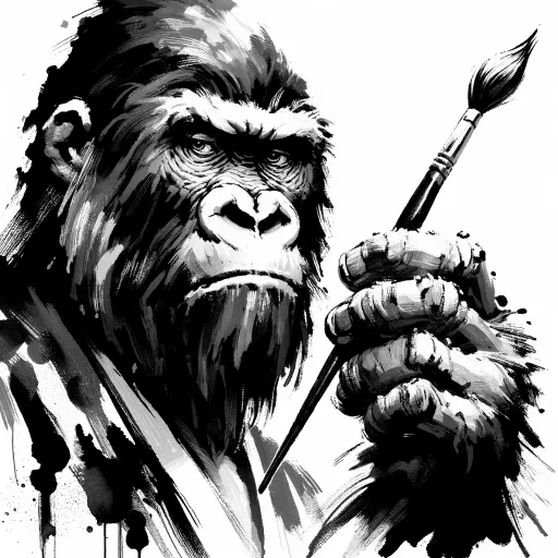 logo of 水墨画ゴリラ「画嵐」 / Ink Wash Gorilla "Garan" on the GPT Store