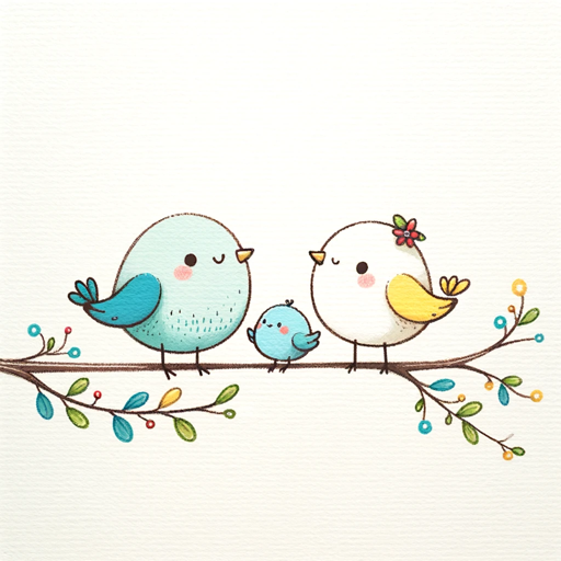 logo of Birds Family Character Typography Design on the GPT Store