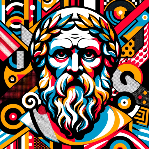 logo of Socrates. The Greek genius. ORIGINAL ⭐⭐⭐⭐⭐ on the GPT Store