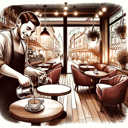 logo of Warm & Welcoming Café Sketcher on the GPT Store