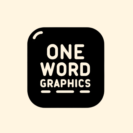 logo of ONE WORD GRAPHICS on the GPT Store