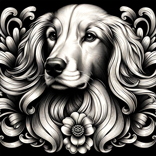 logo of Dog drawings and letters on t-shirts on the GPT Store